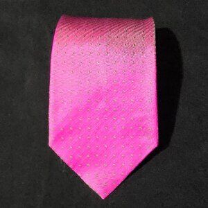 Seaward & Stearn of London Handmade in England Silk Tie Pink Green Dots 59"